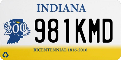 IN license plate 981KMD