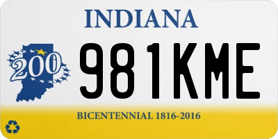 IN license plate 981KME
