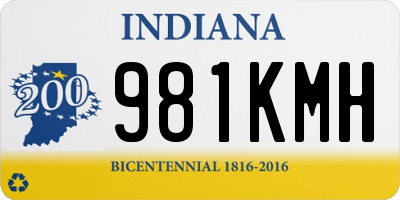 IN license plate 981KMH