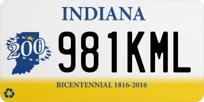 IN license plate 981KML