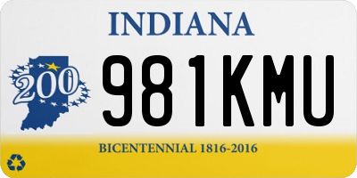 IN license plate 981KMU