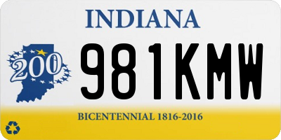 IN license plate 981KMW