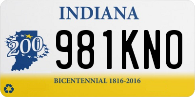 IN license plate 981KNO