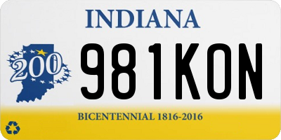 IN license plate 981KON