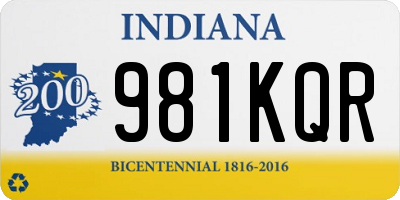IN license plate 981KQR