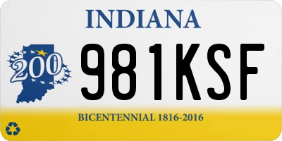 IN license plate 981KSF