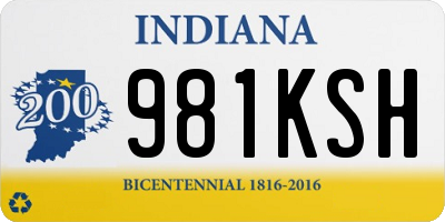 IN license plate 981KSH