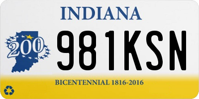 IN license plate 981KSN