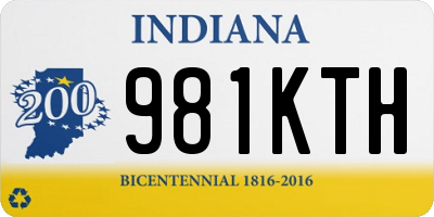 IN license plate 981KTH