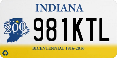 IN license plate 981KTL