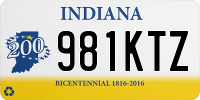 IN license plate 981KTZ