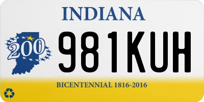 IN license plate 981KUH