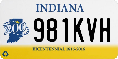 IN license plate 981KVH