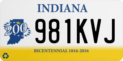 IN license plate 981KVJ