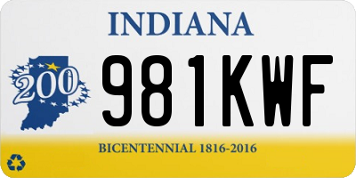 IN license plate 981KWF