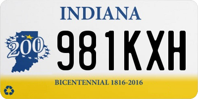 IN license plate 981KXH