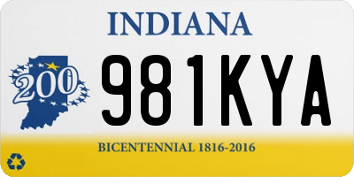 IN license plate 981KYA