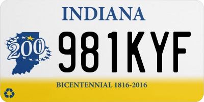 IN license plate 981KYF