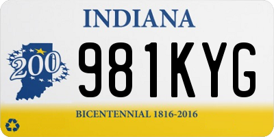 IN license plate 981KYG