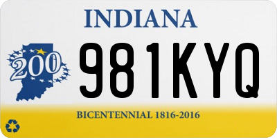 IN license plate 981KYQ