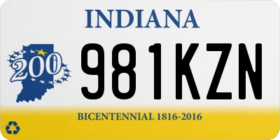 IN license plate 981KZN