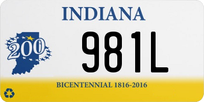 IN license plate 981L