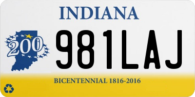 IN license plate 981LAJ