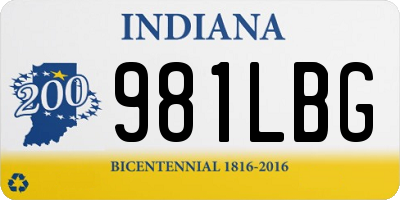 IN license plate 981LBG