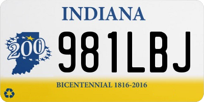 IN license plate 981LBJ