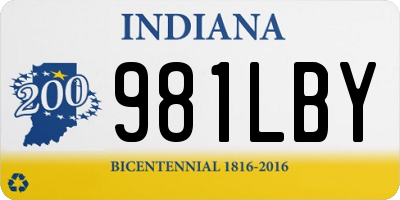 IN license plate 981LBY