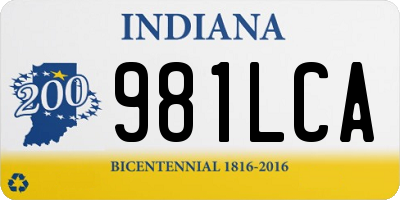 IN license plate 981LCA