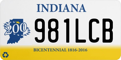 IN license plate 981LCB