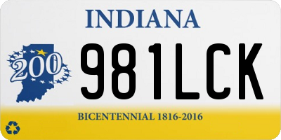 IN license plate 981LCK