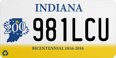 IN license plate 981LCU