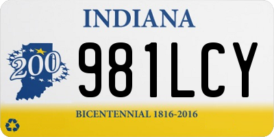 IN license plate 981LCY