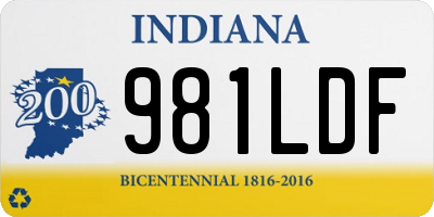 IN license plate 981LDF