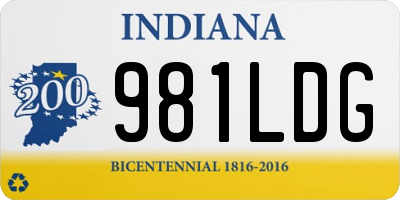 IN license plate 981LDG