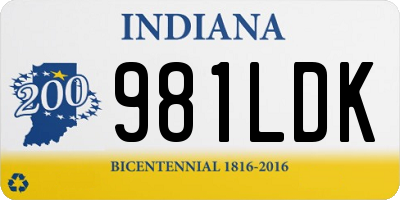 IN license plate 981LDK