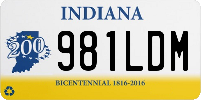 IN license plate 981LDM