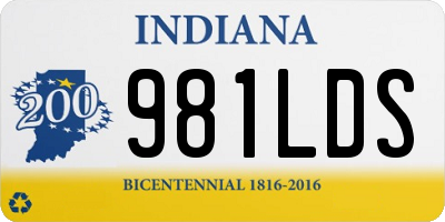 IN license plate 981LDS
