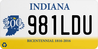 IN license plate 981LDU