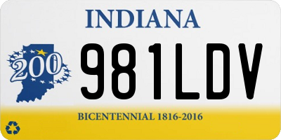 IN license plate 981LDV