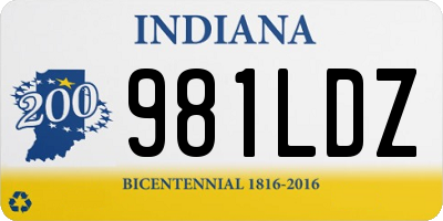 IN license plate 981LDZ