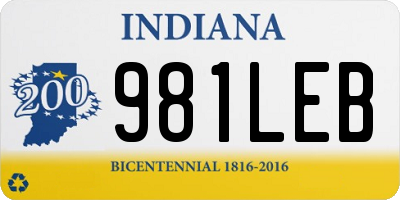 IN license plate 981LEB