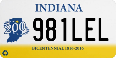 IN license plate 981LEL