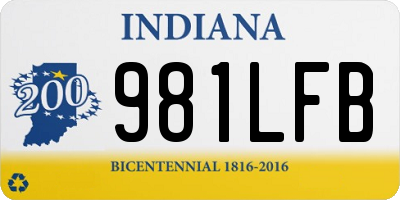 IN license plate 981LFB