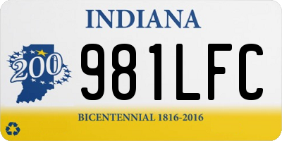 IN license plate 981LFC