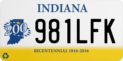 IN license plate 981LFK