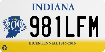 IN license plate 981LFM