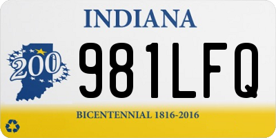 IN license plate 981LFQ